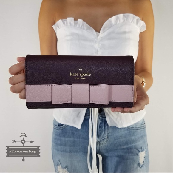 Kate spade Kirkland park saffiano mahogany wallet - Picture 6 of 8